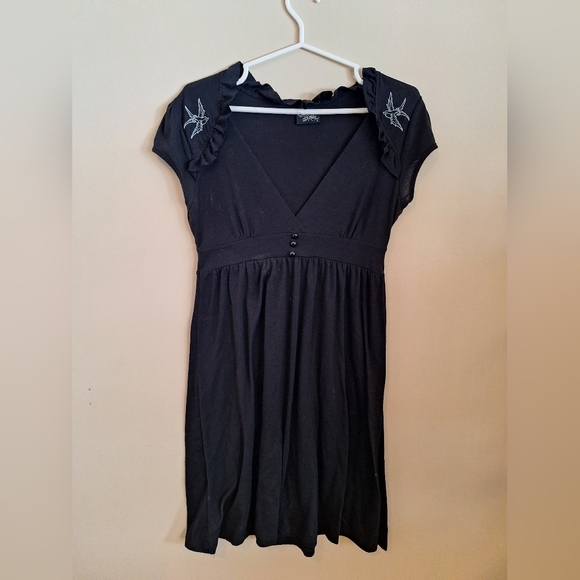Rock Steady Black Mini Dress - Size Small - Picture 1 of 3